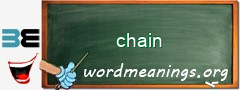 WordMeaning blackboard for chain